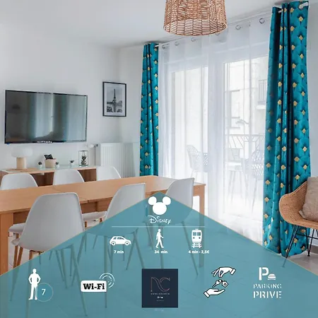 Apartment Disneyland-paris,7pers, Wifi, Parking, *